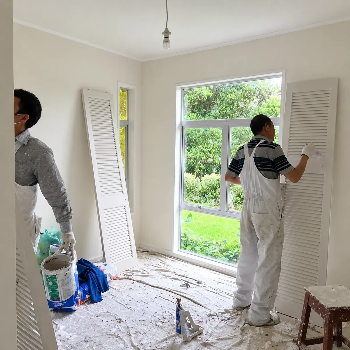Careful surface preparation and plastering for a quality painting finish